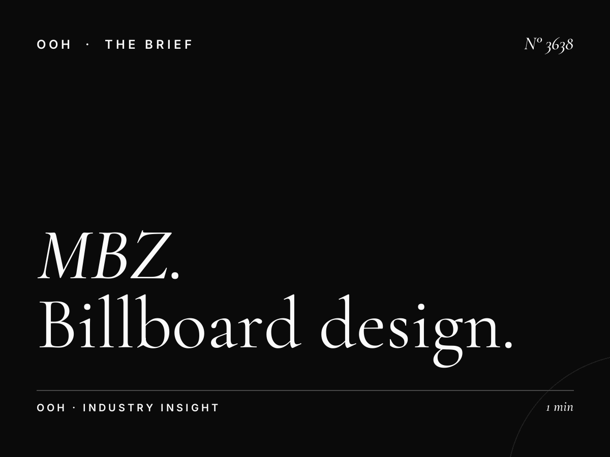 MBZ Static Unipole Creative: Billboard Design Success
