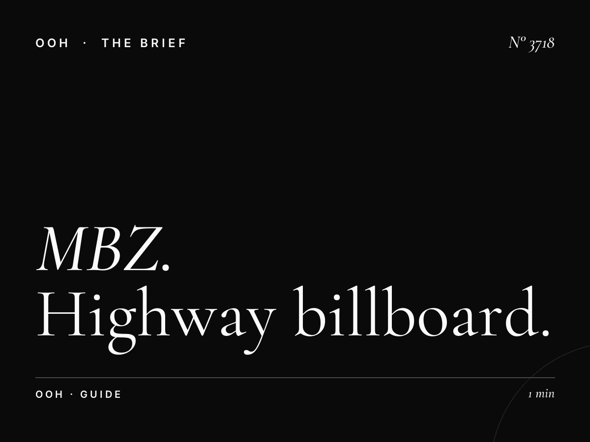 MBZ Static Unipole Advertising: Complete Highway Billboard Guide