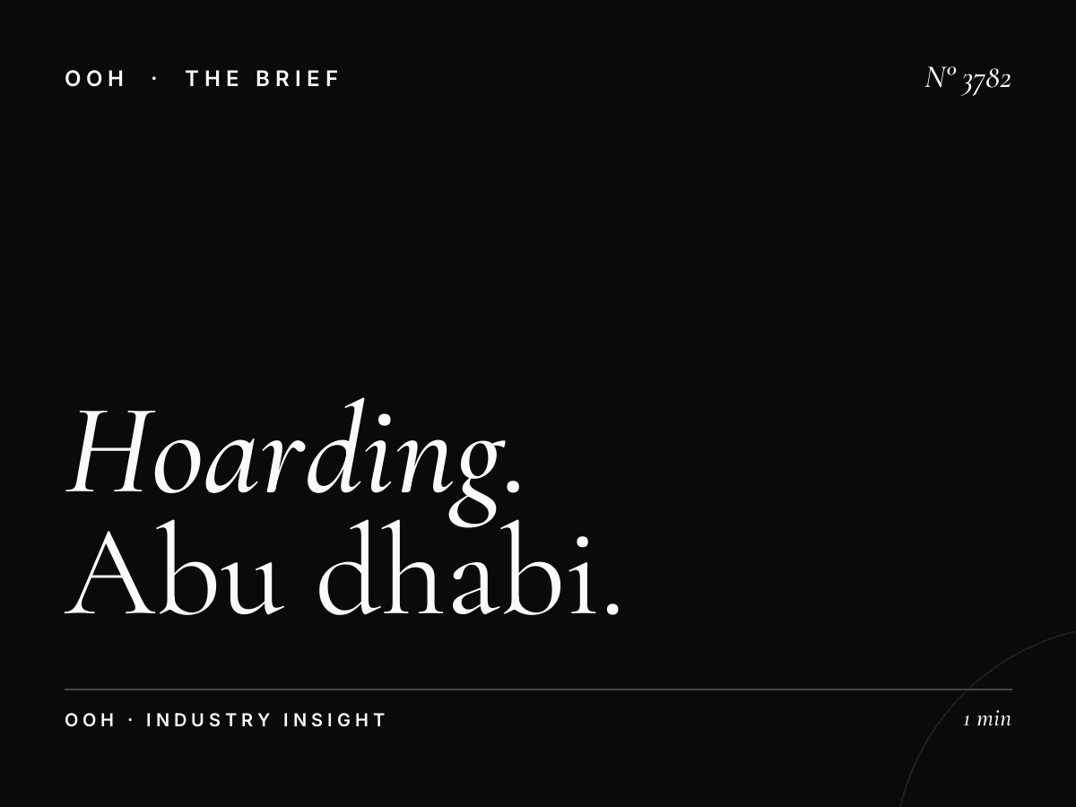 Hoarding Khalidiya: Abu Dhabi Billboard Campaign