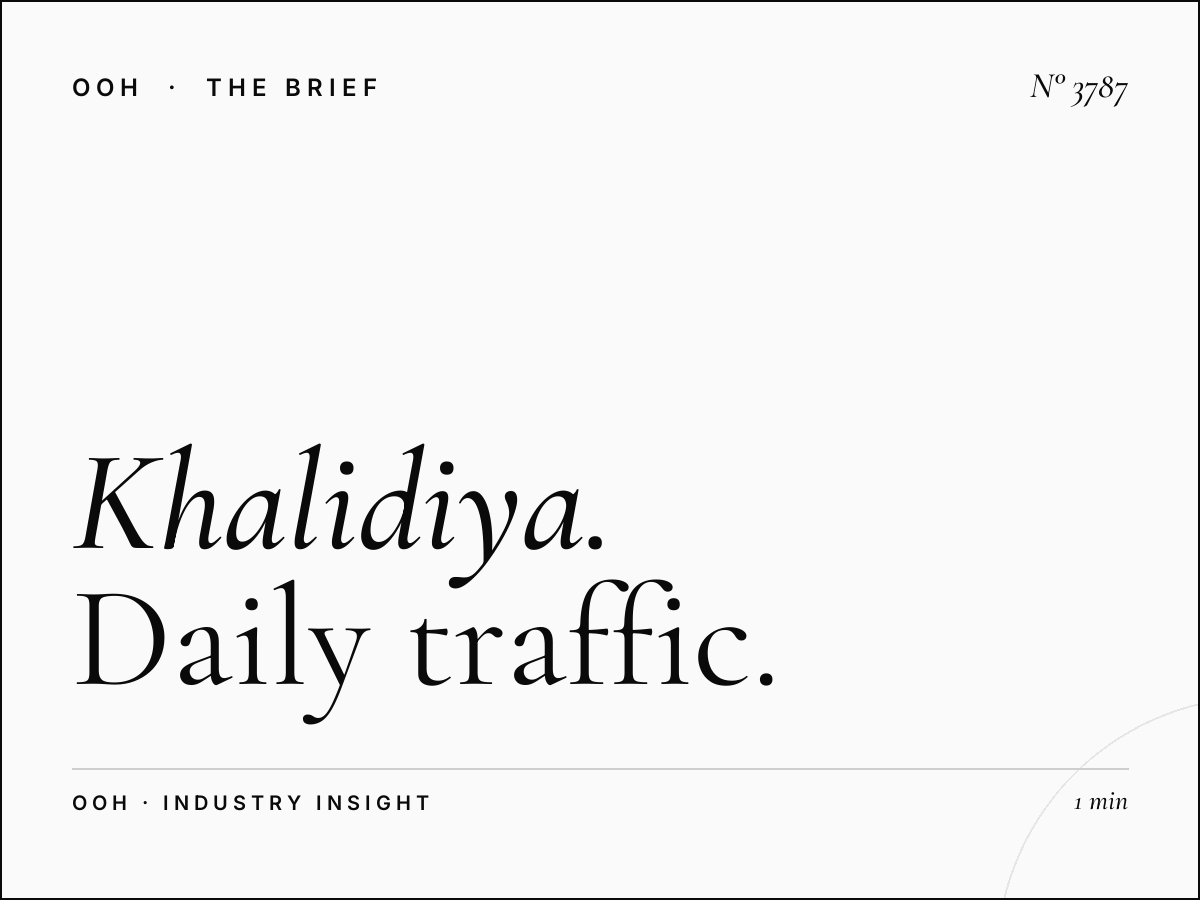 Khalidiya Hoarding Reach: Daily Traffic Impressions