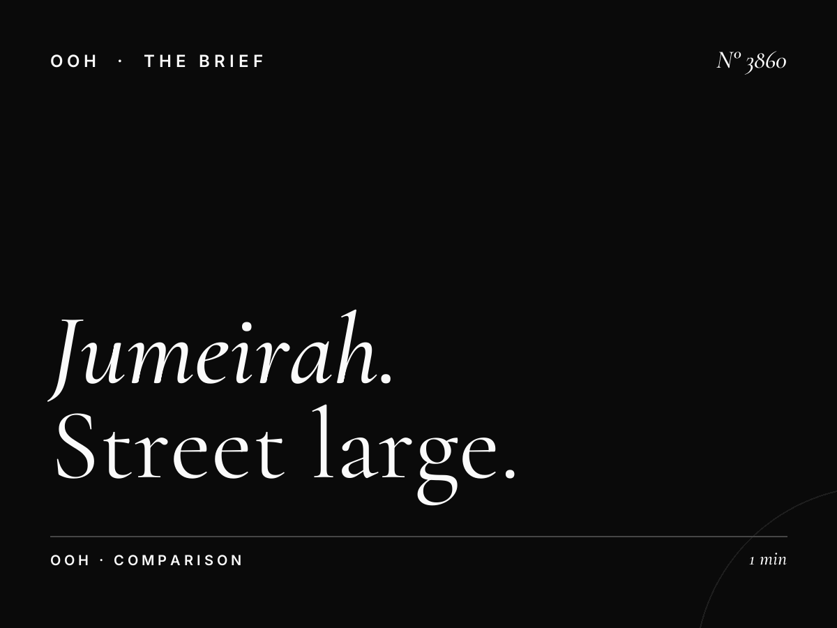 Jumeirah Road Lamp Posts vs Billboards: Street Large Format Advertising in Dubai