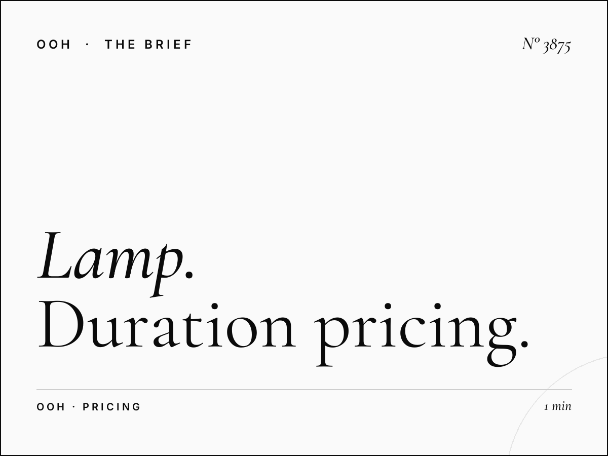 Lamp Post Monthly Rates Jumeirah Road: Duration Pricing