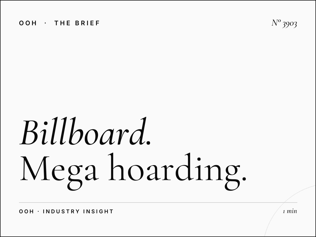 Billboard Typography Hessa Road: Mega Hoarding Readability