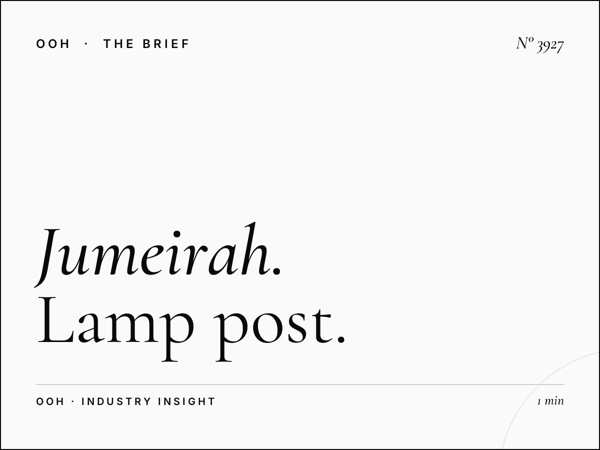Jumeirah Coastal Traffic: Lamp Post Viewership Statistics