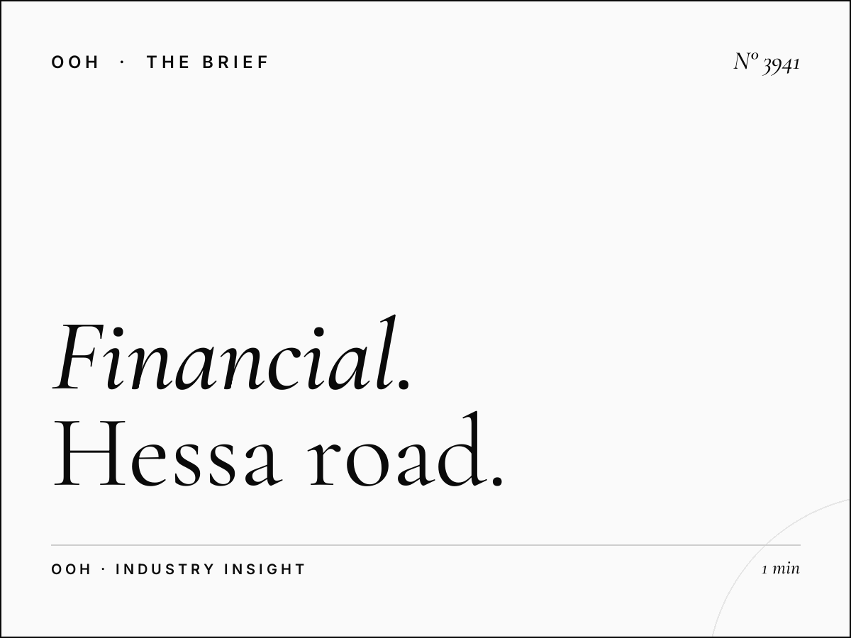 Financial Services Mega Hoarding: Hessa Road Banking