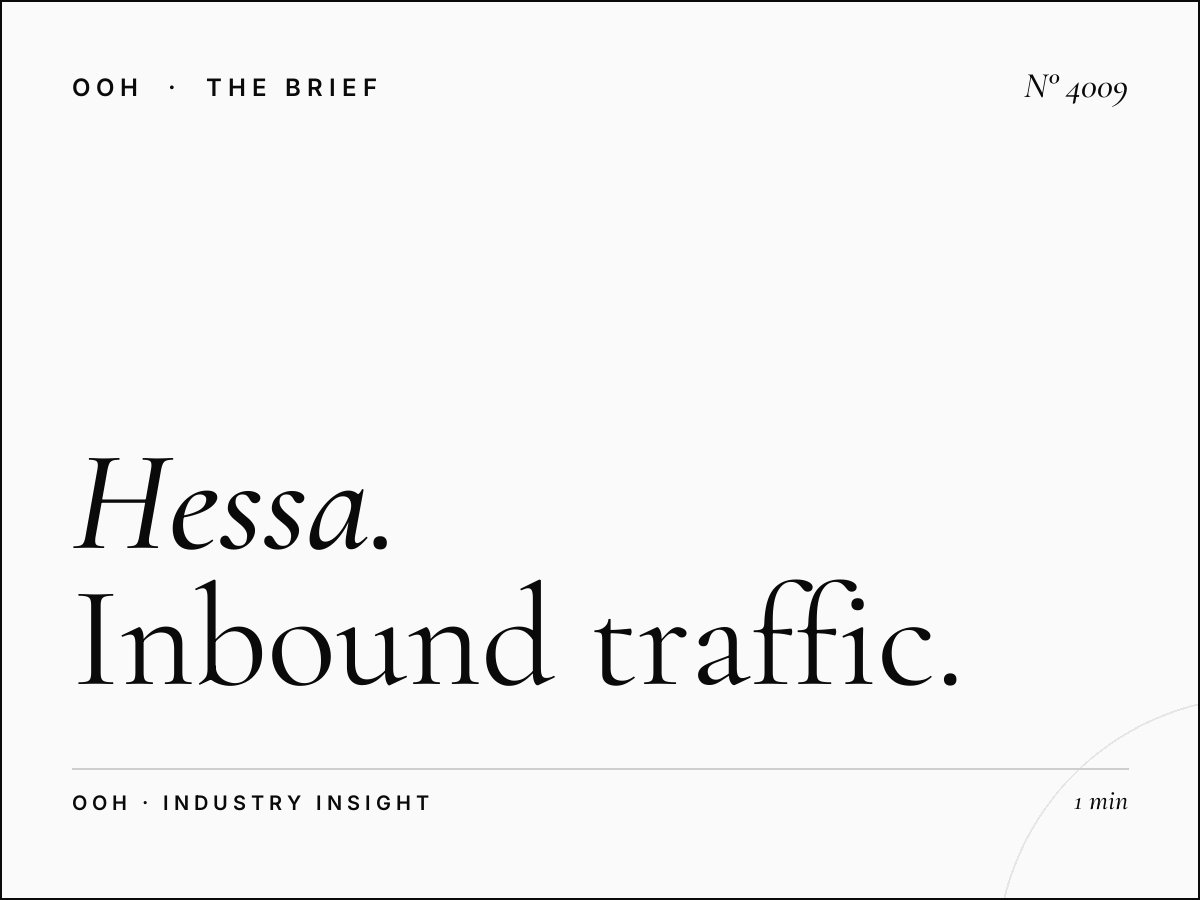 Hessa Road Mega Hoarding Dubai Bound: Inbound Traffic