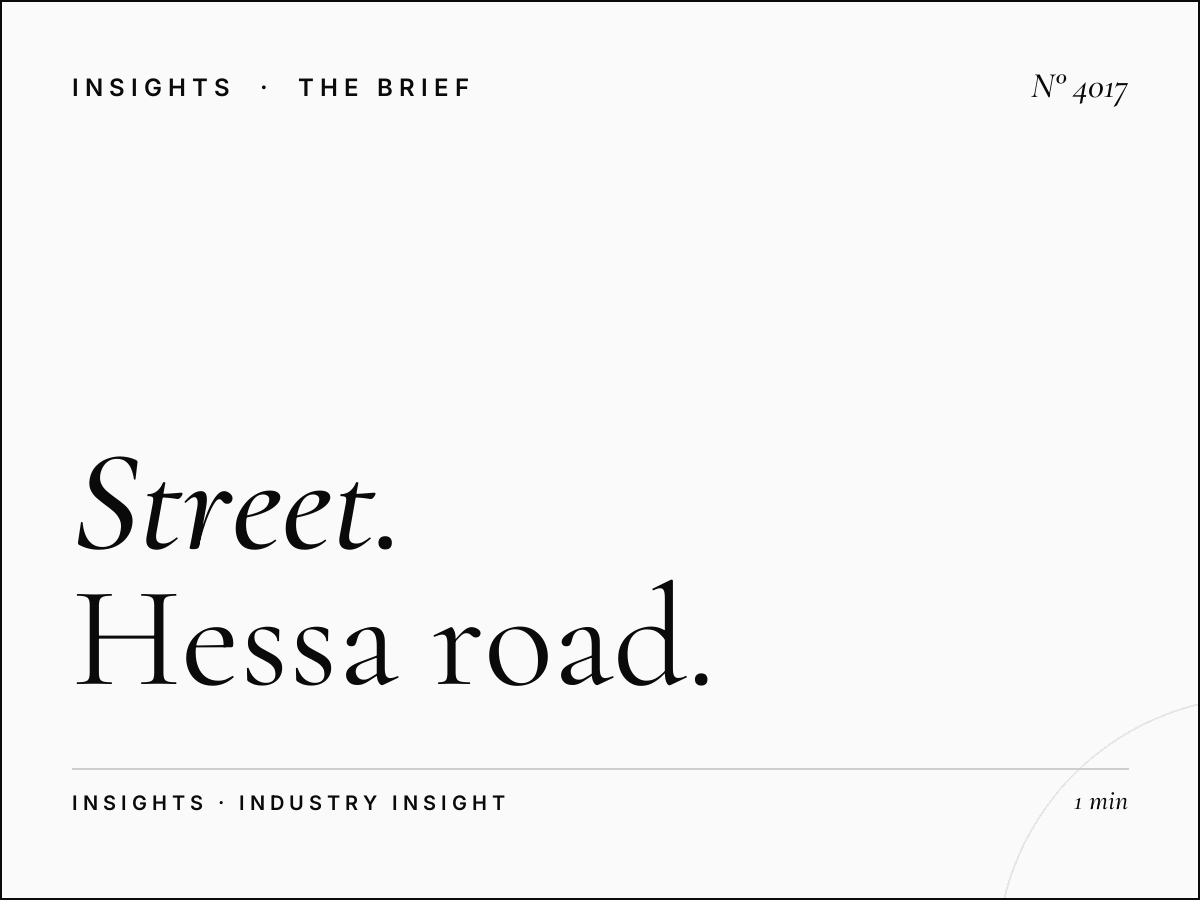 Street Advertising Creative: Hessa Road Readability
