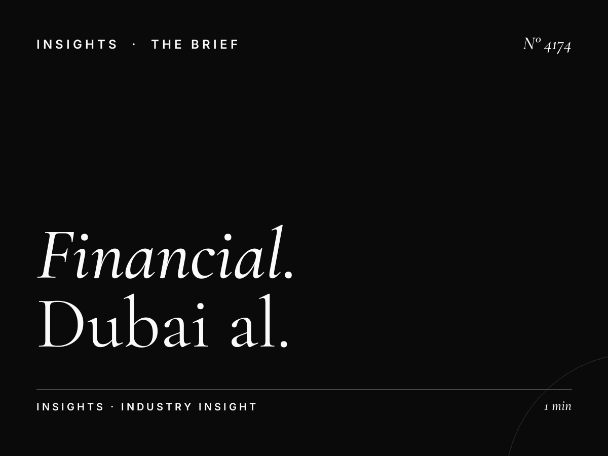 Financial Services LED: Dubai Al Ain Road Banking