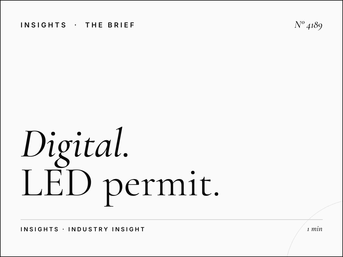Digital Regulations Dubai Al Ain Road: LED Permit