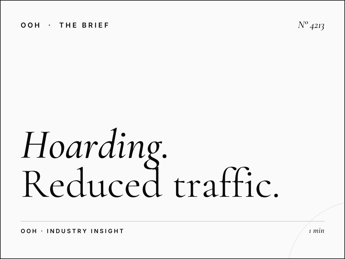 Hoarding Weekend DIFC: Reduced Traffic Advertising