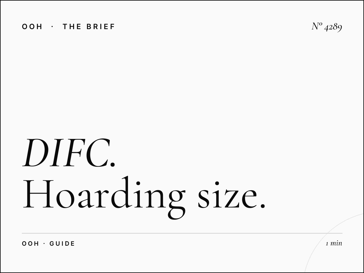 DIFC Billboard Format: Hoarding Size Guide
