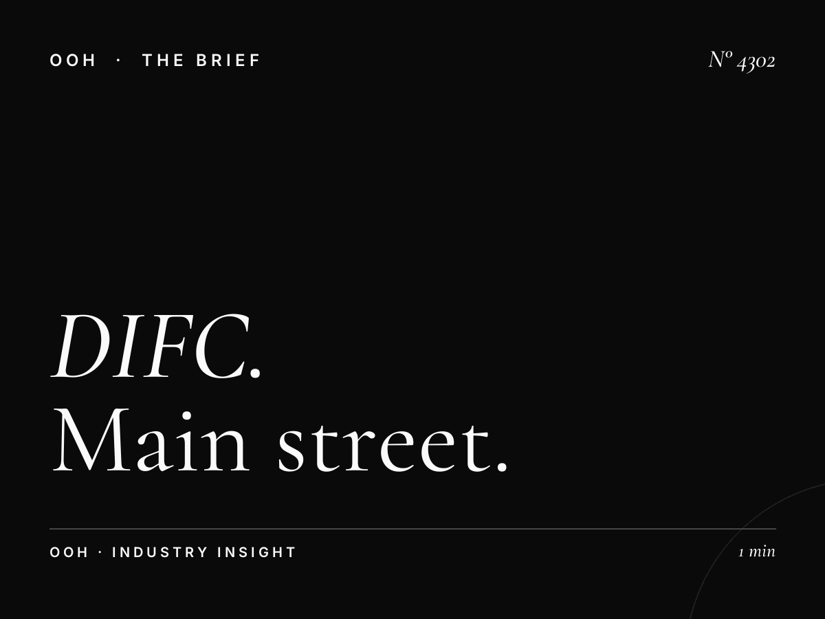 DIFC Gate Avenue Hoarding: Main Street Billboard