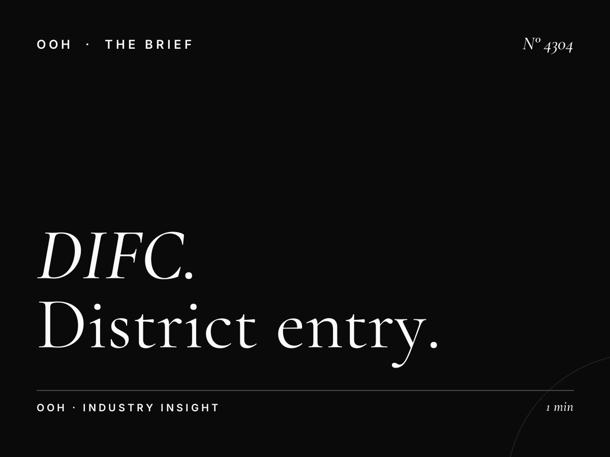 DIFC Perimeter Hoarding: District Entry Advertising