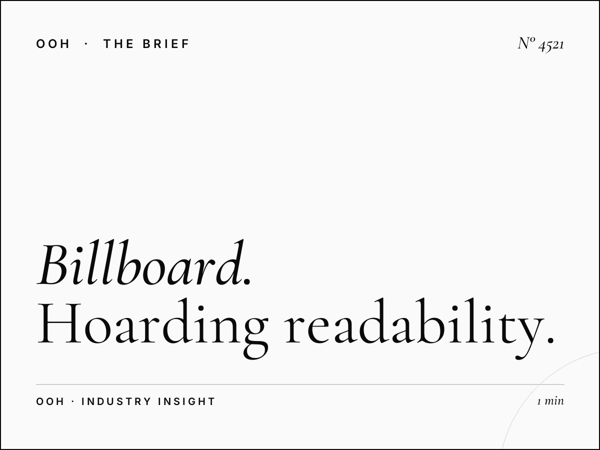 Billboard Typography City Walk: Hoarding Readability