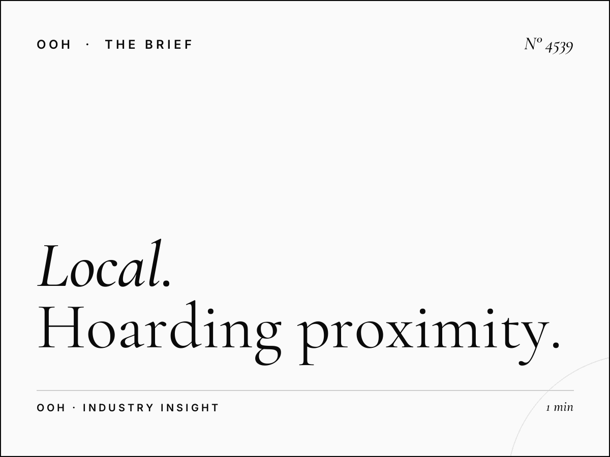 Local Residents City Walk: Hoarding Proximity and Strategic Outdoor Advertising