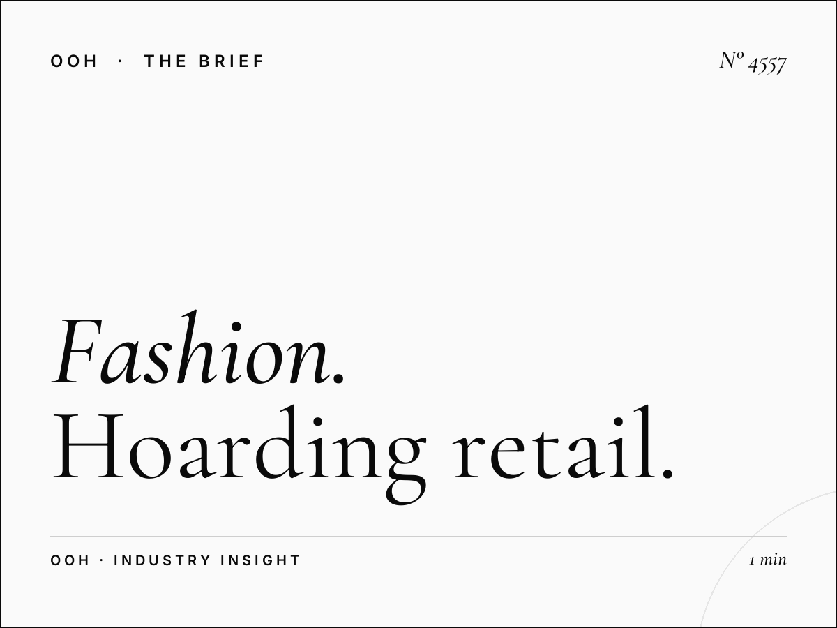 Fashion Brands City Walk: Hoarding Retail Advertising