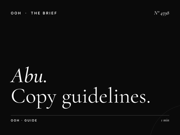 Abu Dhabi Bus Wrap Message Strategy: Copy Guidelines