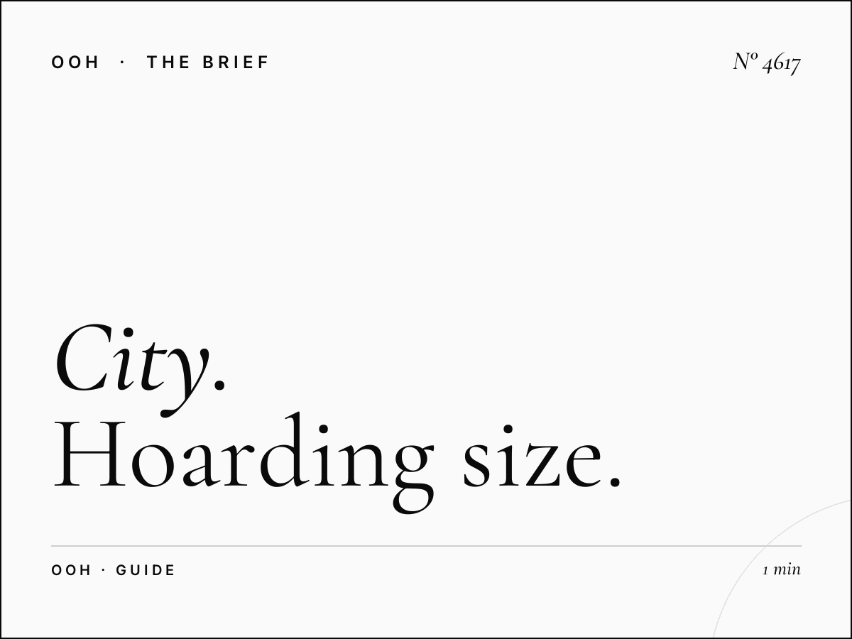 City Walk Billboard Format: Hoarding Size Guide