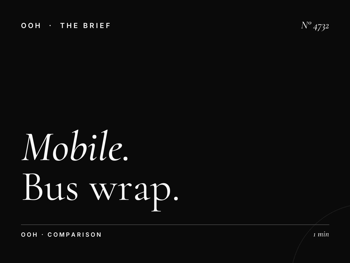 Mobile vs Fixed OOH Abu Dhabi: Bus Wrap Advantages