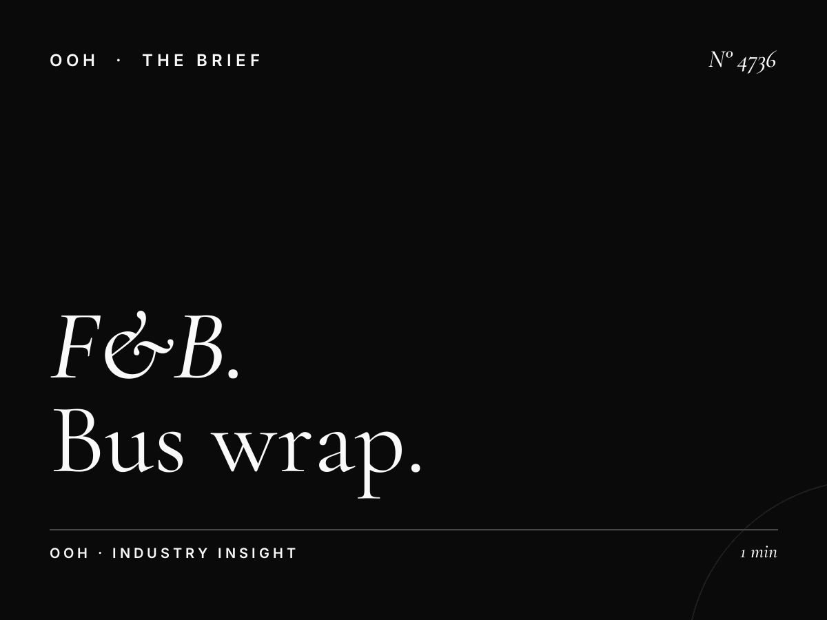 F&B Restaurants Abu Dhabi: Bus Wrap Dining Marketing