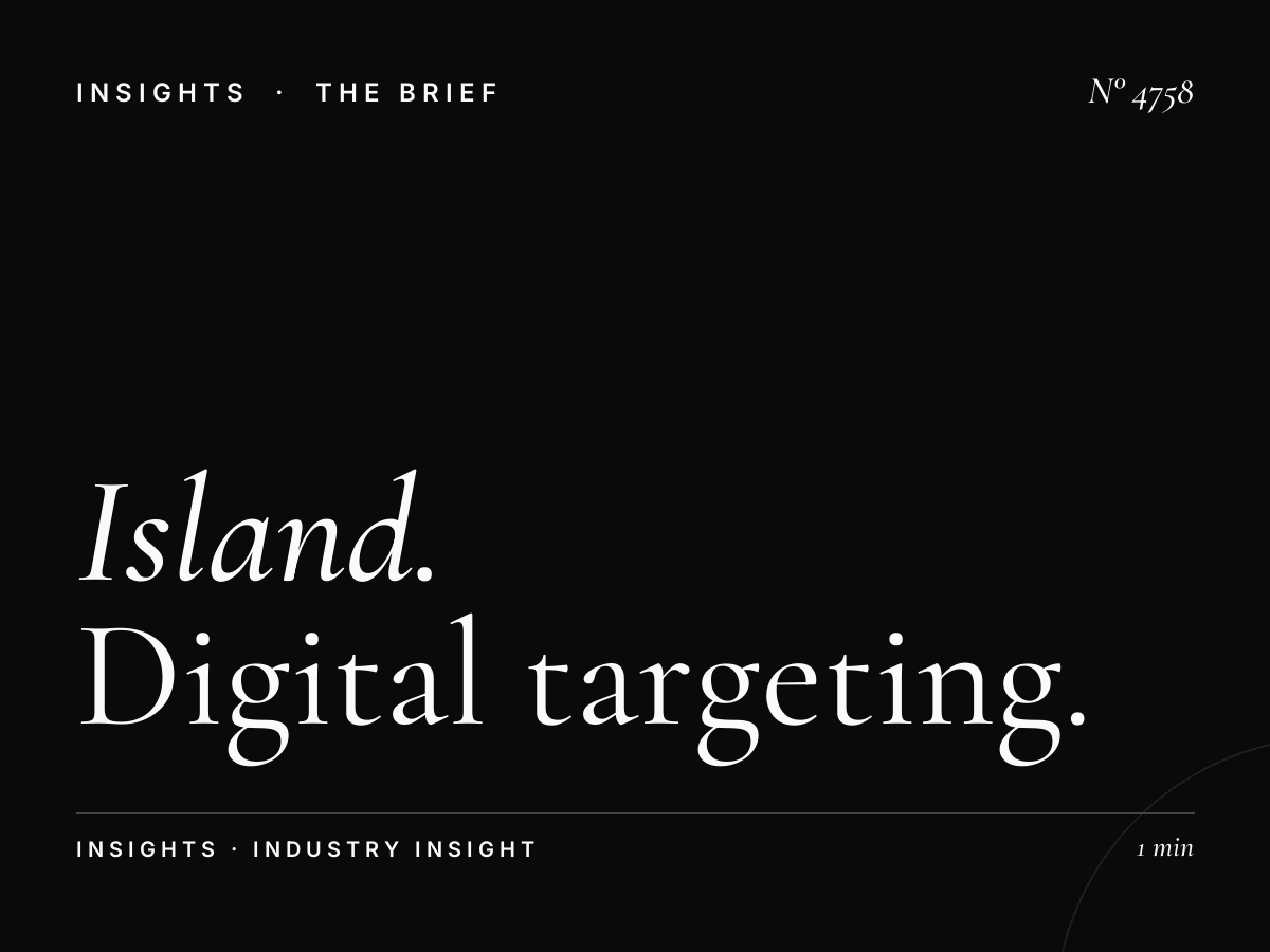 Island Visitors Blue Waters: Digital Targeting