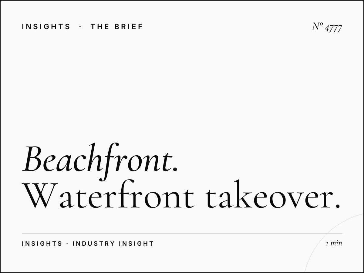 Beachfront Digital Blue Waters: Waterfront Takeover
