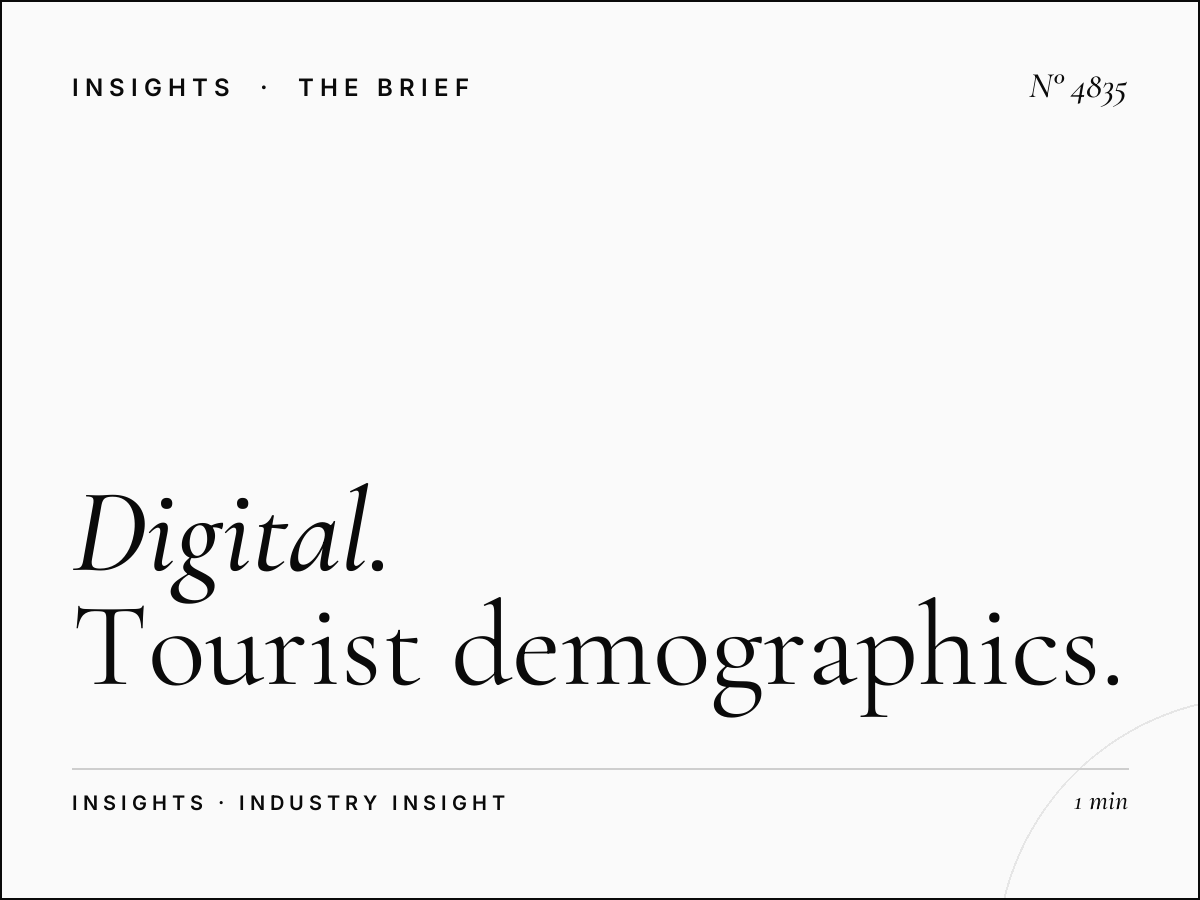Digital Takeover Audience Blue Waters: Tourist Demographics