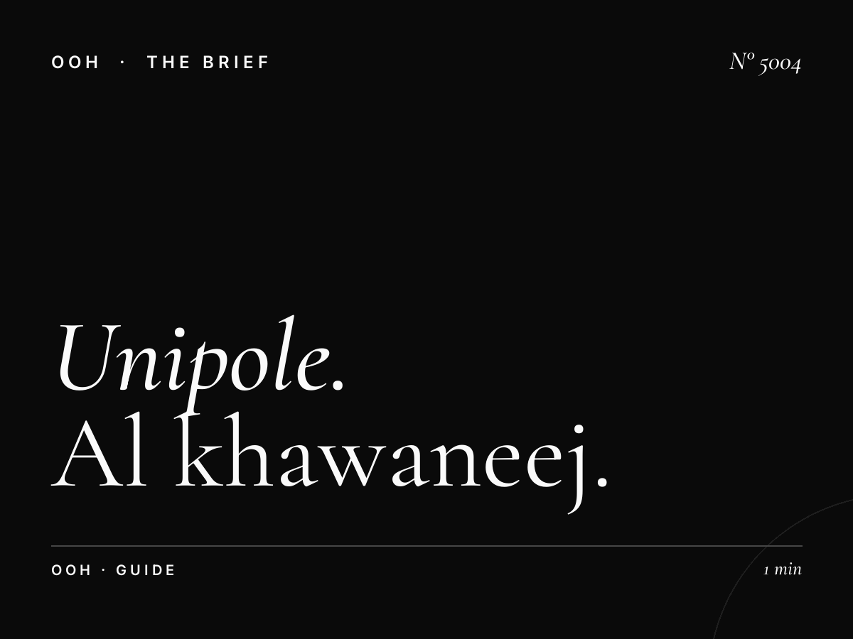 Unipole Advertising Strategy: Al Khawaneej Campaign Guide