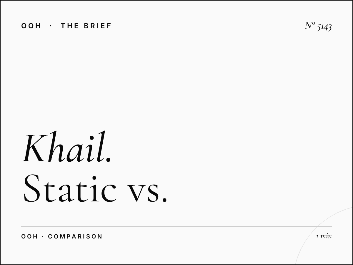 Al Khail Unipole vs LED: Static vs Digital Comparison