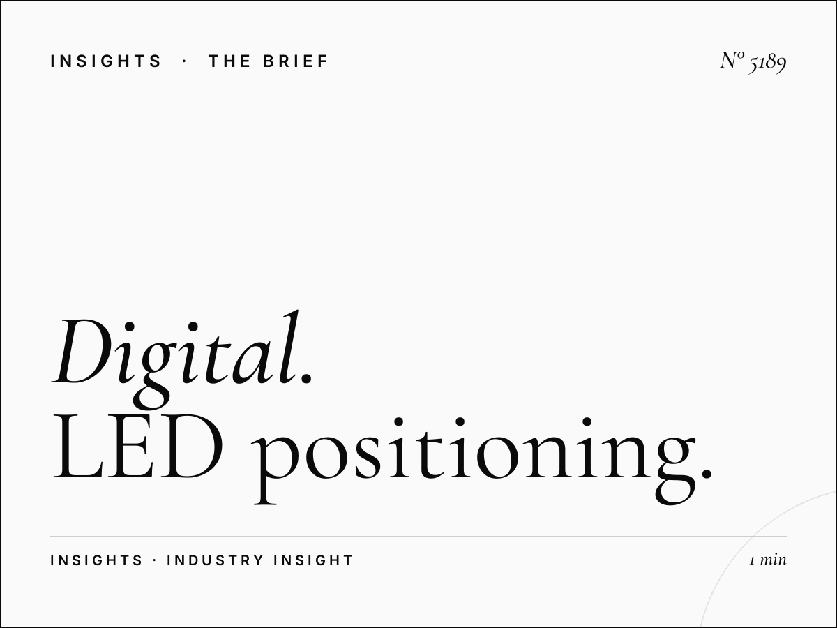 Digital Competition Al Khail Dubai Hills: LED Positioning