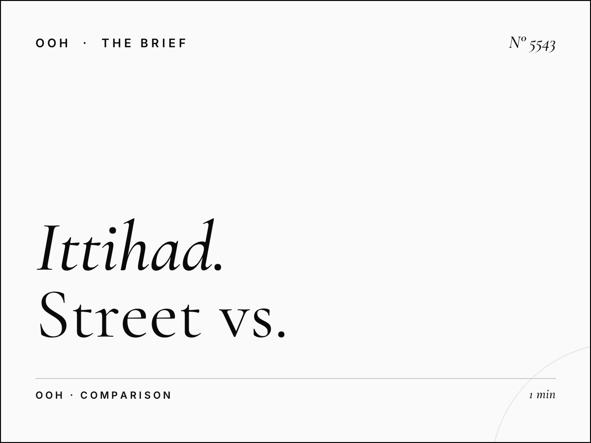 Al Ittihad Road Lamp Posts vs Hoarding: Street vs Large Format