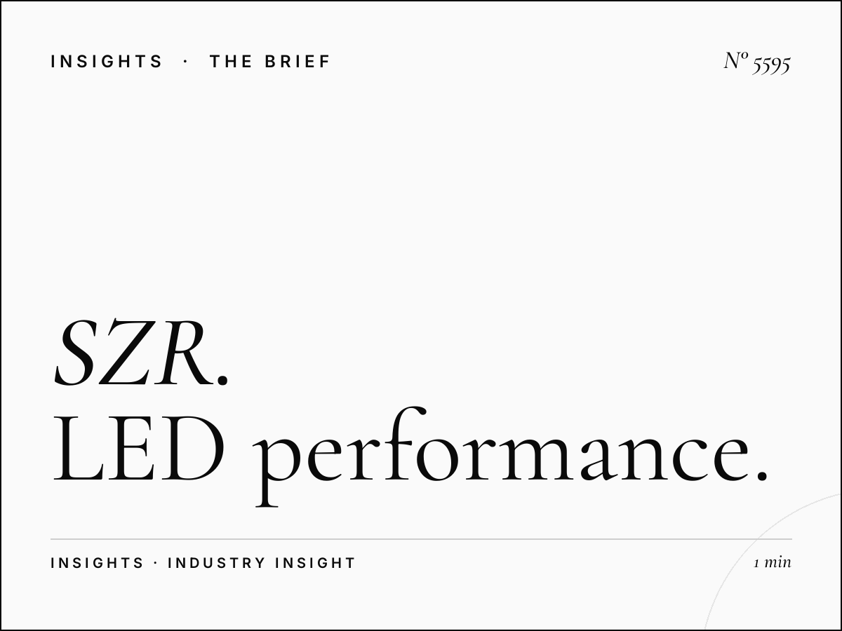 SZR Digital Bridge WTC ROI: LED Performance Measurement