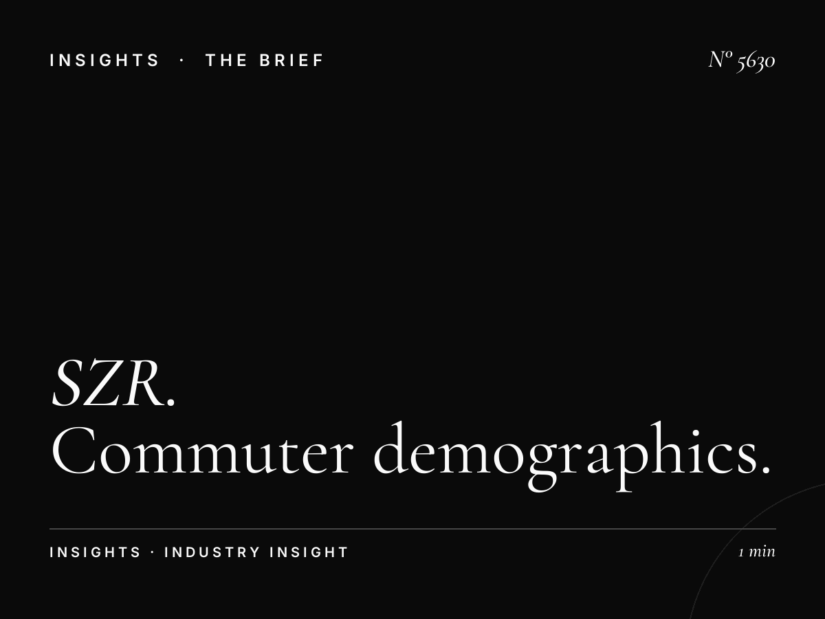 SZR Digital Bridge WTC Audience: Commuter Demographics