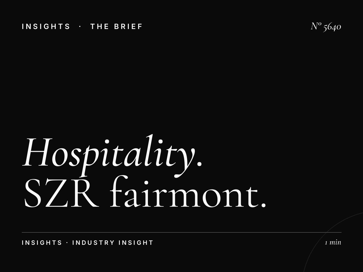 Hospitality Five-Star: SZR Fairmont Skyline Hotels