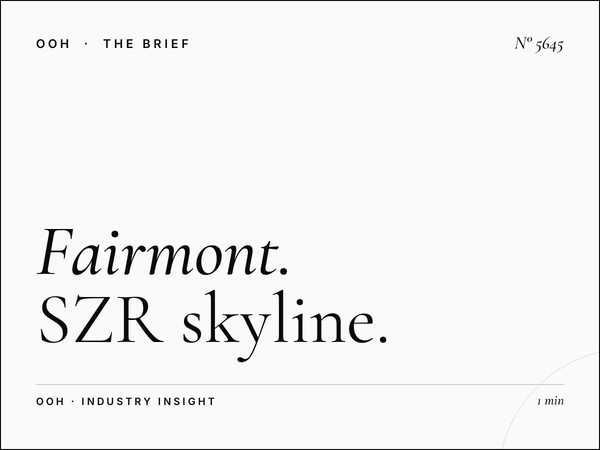 Fairmont Hotel Proximity: SZR Skyline Hoarding Luxury