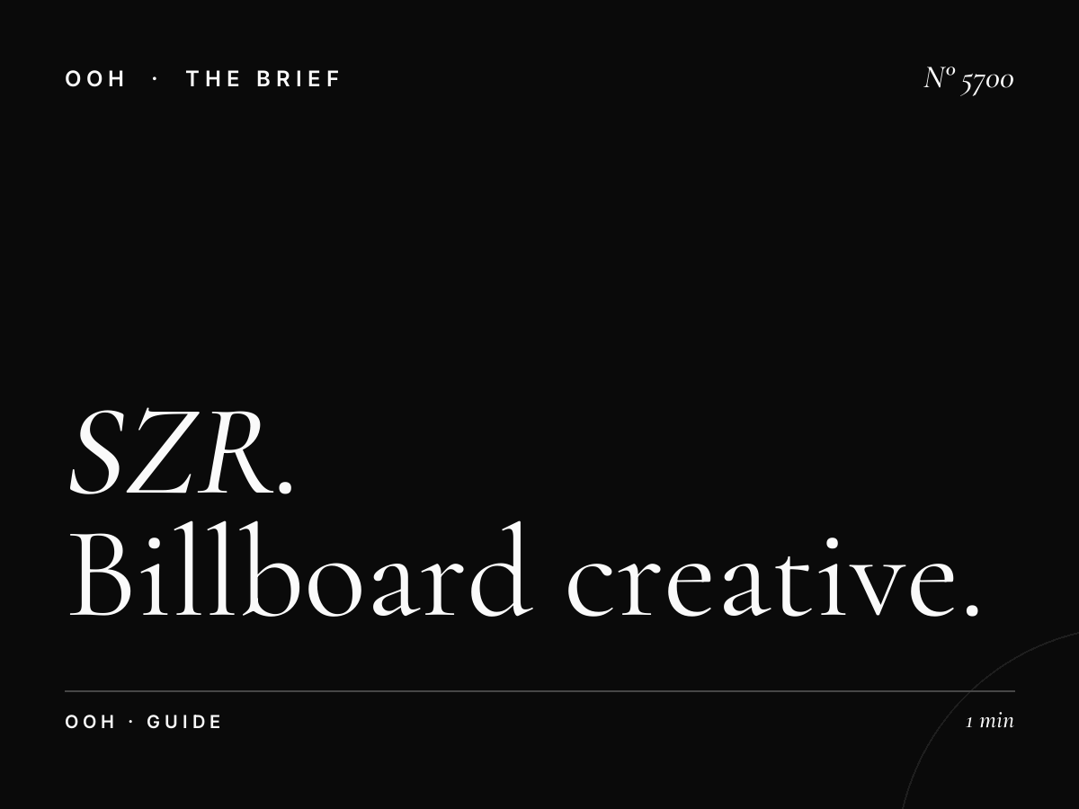 SZR Hoarding Tesla Design: Billboard Creative Guide