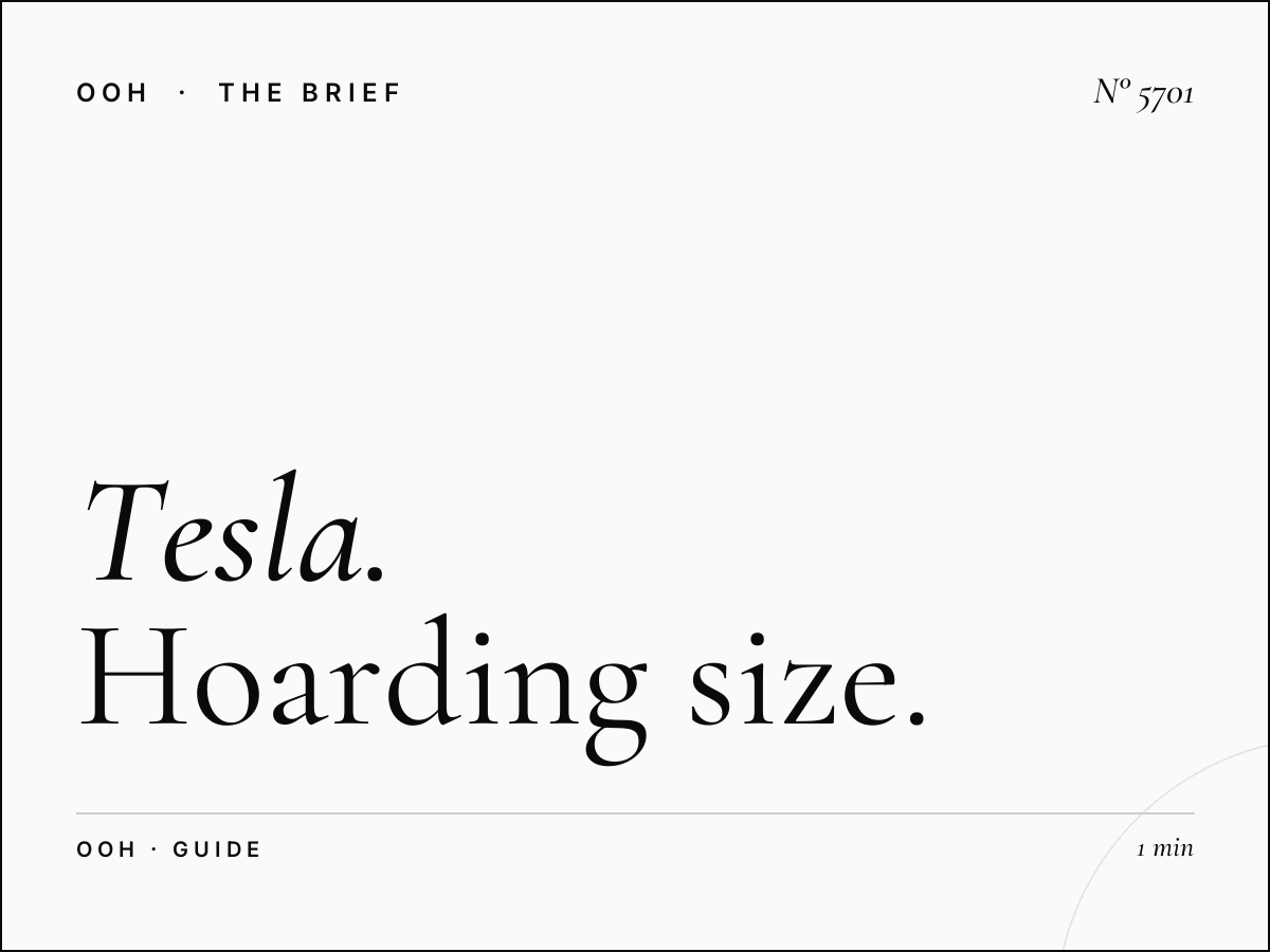 Tesla SZR Billboard Format: Hoarding Size Guide