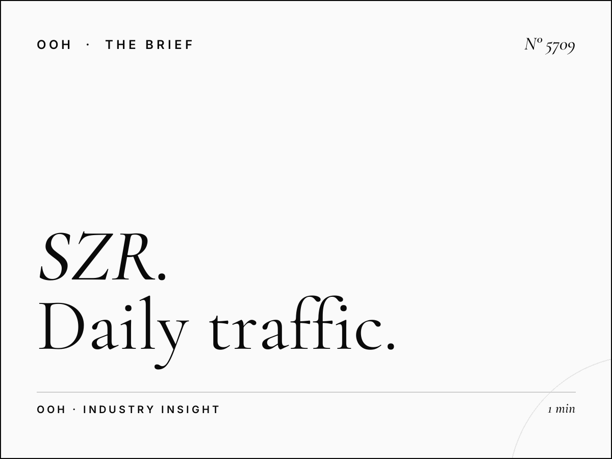 SZR Hoarding Tesla Reach: Daily Traffic Impressions