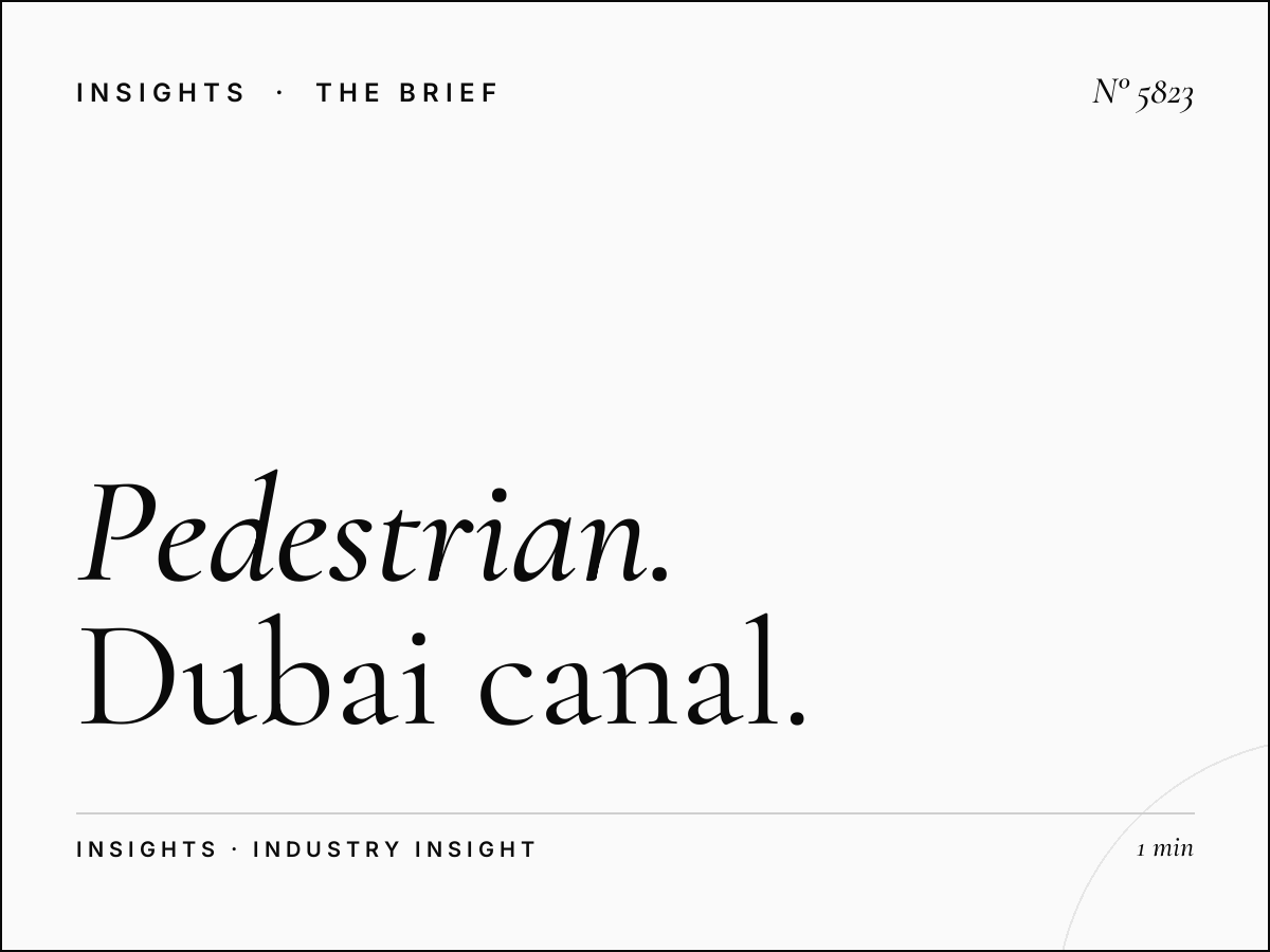 Pedestrian Visibility SZR: Dubai Canal Hessa Effectiveness