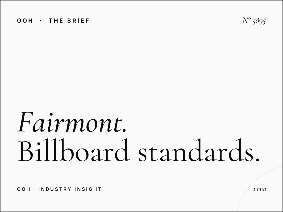 Fairmont Skyline Dimensions SZR: Billboard Standards