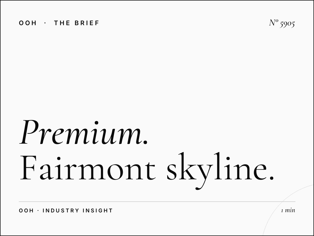 Premium Visibility SZR: Fairmont Skyline Hoarding Effectiveness