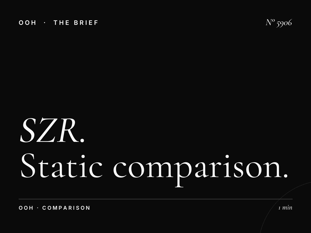 SZR Fairmont Skyline Hoarding vs Digital: Static Comparison