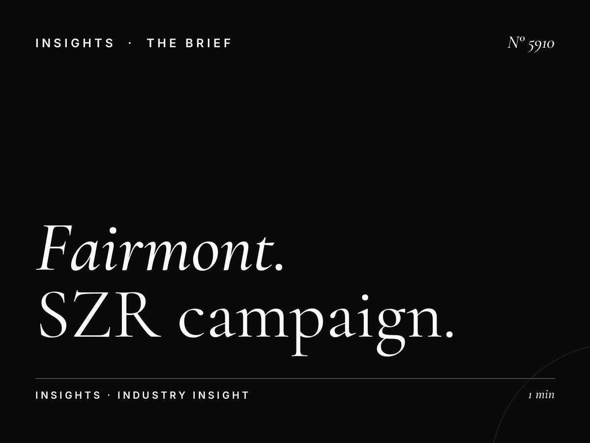 Fairmont Skyline Dubai Direction: SZR Campaign