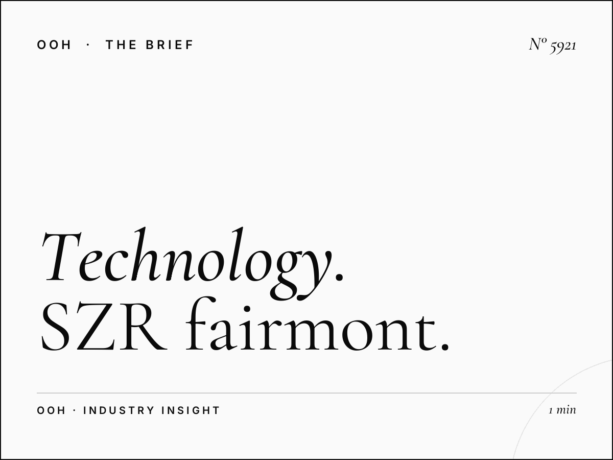 Technology Premium Brands: SZR Fairmont Skyline Hoarding
