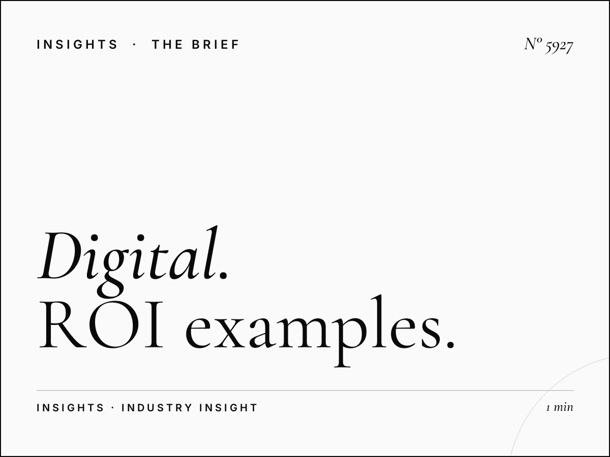 Digital Bridge Success Stories SZR WTC: ROI Examples