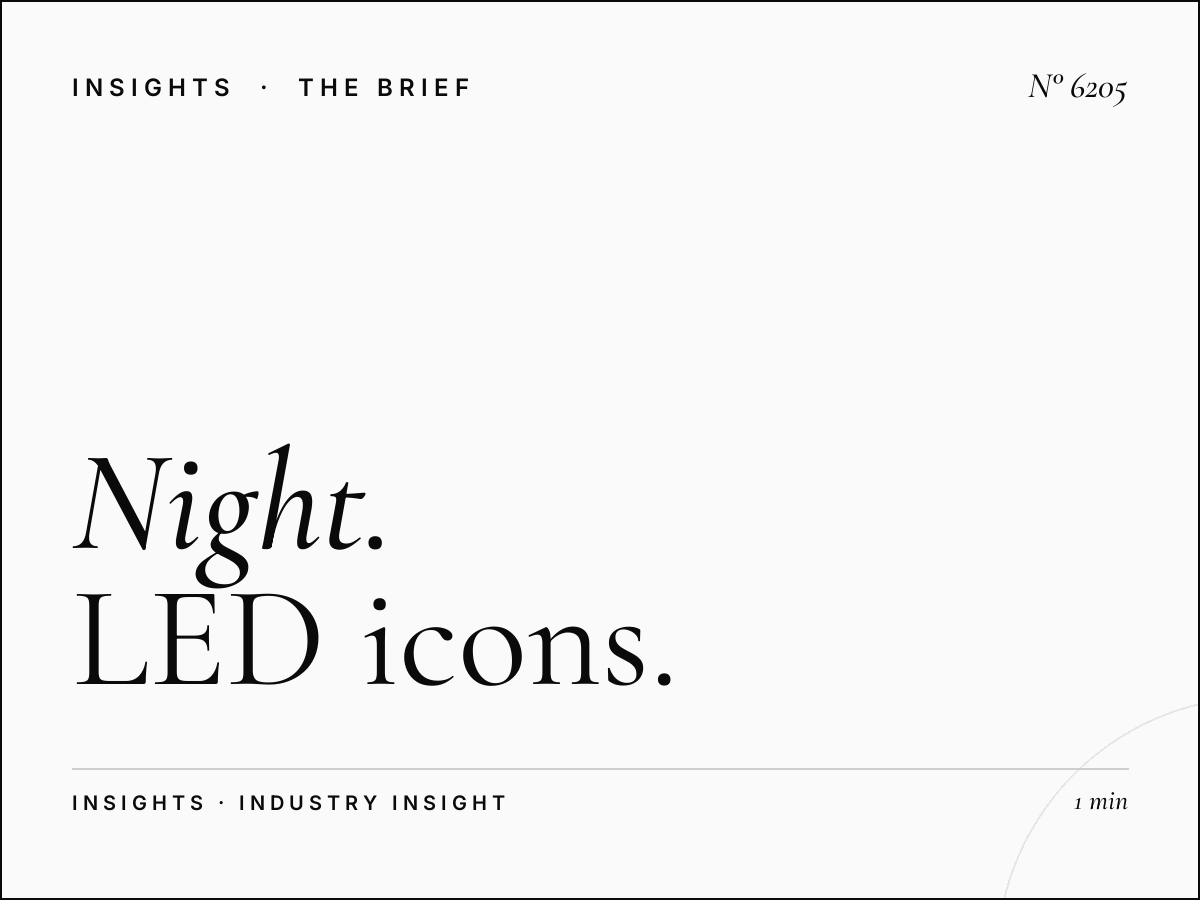 Night Advertising SZR: LED Icons After-Dark Impact