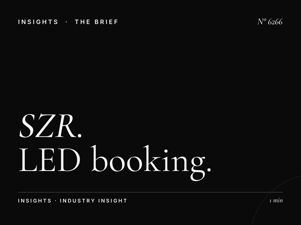 SZR Digital Twins Contracts: LED Booking Terms