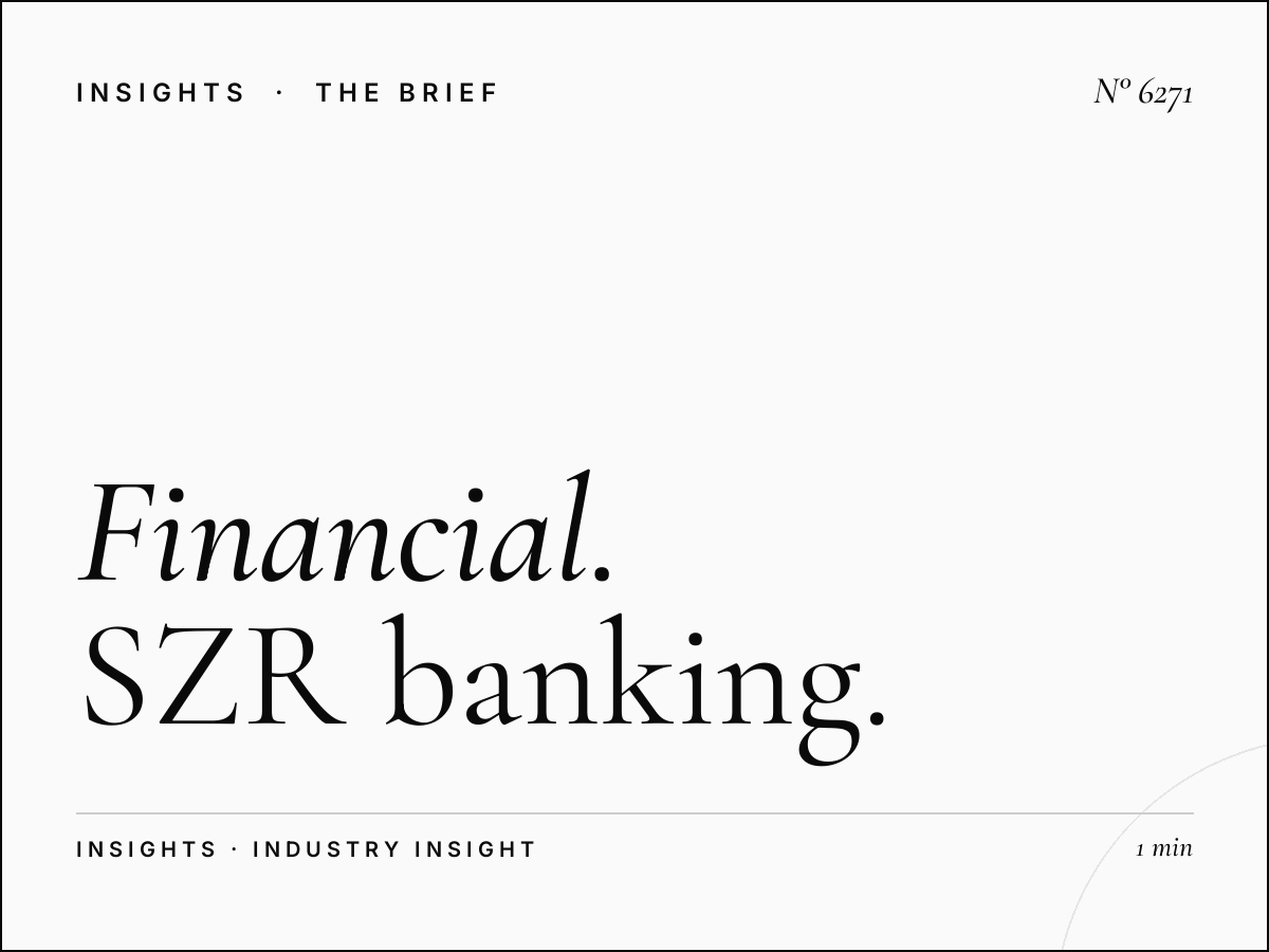 Financial Services LED Twins: SZR Banking