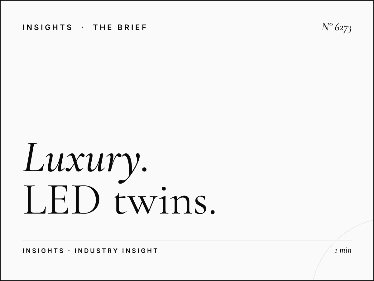 Luxury Brands SZR: LED Twins Premium Advertising