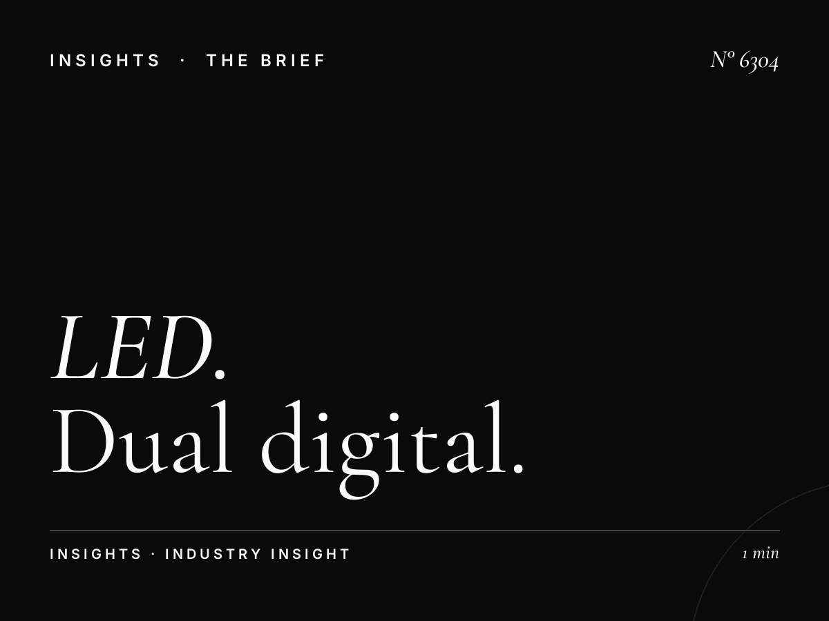 LED Twins Video Content SZR: Dual Digital Movement